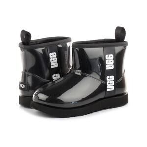 NEW UGG Classic Clear Mini II Boots Black Big Kid Size 6Y – 1112386K